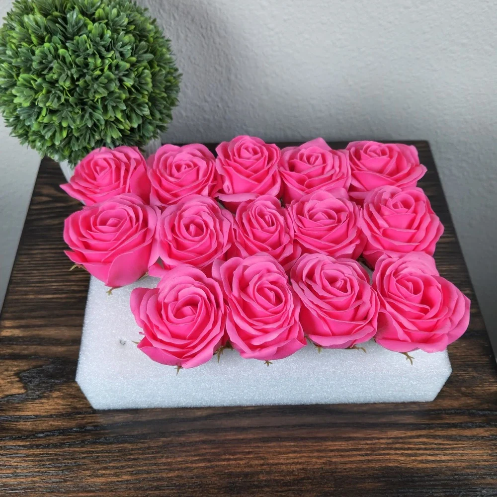 14- Soap Pedal Roses Artificial Flower Heads Crafts DIY Valentines/Wedding Decor